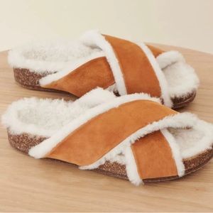 JENNI KAYNE

Shearling-Lined Crossover Sandal- Size 38